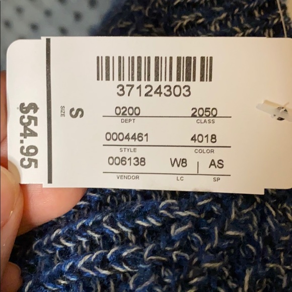 NWT blue C&B cardigan with lace up accents - Picture 8 of 8